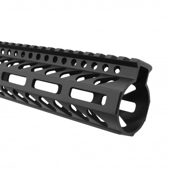 AR15 MLOK Super Slim Free Float Handguard with Steel Barrel Nut